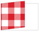 Gingham Red Fold Away Invitation 5 x 7 - 25/Pk