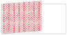 Oblique Red Fold Away Invitation 4 x 9 1/4 - 25/Pk