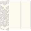 Floral Grey Gate Fold Invitation Style A (5 x 7)