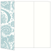 Paisley Blue Gate Fold Invitation Style A (5 x 7)
