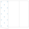 Polkadot Baby Blue Gate Fold Invitation Style A (5 x 7)
