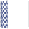 Oblique Blue Gate Fold Invitation Style A (5 x 7)