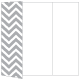 Chevron Pewter Gate Fold Invitation Style A (5 x 7) - 10/Pk