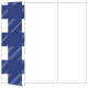 Gingham Sapphire Gate Fold Invitation Style A (5 x 7) - 10/Pk