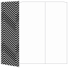 Zig Zag Black & White Gate Fold Invitation Style A (5 x 7)