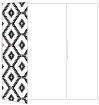 Rhombus Black Gate Fold Invitation Style B (5 1/4 x 7 3/4)