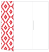 Rhombus Red Gate Fold Invitation Style B (5 1/4 x 7 3/4)