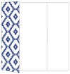 Rhombus Blue Gate Fold Invitation Style B (5 1/4 x 7 3/4)