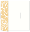 Paisley Gold Gate Fold Invitation Style B (5 1/4 x 7 3/4)