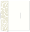 Paisley Silver Gate Fold Invitation Style B (5 1/4 x 7 3/4) - 10/Pk