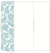Paisley Blue Gate Fold Invitation Style B (5 1/4 x 7 3/4)
