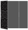 Morocco Noir Gate Fold Invitation Style B (5 1/4 x 7 3/4) - 10/Pk