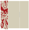 Renaissance Red Gate Fold Invitation Style B (5 1/4 x 7 3/4) - 10/Pk