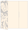 Renaissance Silver Gate Fold Invitation Style B (5 1/4 x 7 3/4) - 10/Pk
