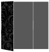 Nature Black Gate Fold Invitation Style B (5 1/4 x 7 3/4)