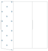Polkadot Baby Blue Gate Fold Invitation Style B (5 1/4 x 7 3/4) - 10/Pk
