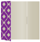 Indonesia Purple Gate Fold Invitation Style A (5 x 7) - 10/Pk