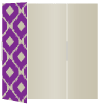 Indonesia Purple Gate Fold Invitation Style B (5 1/4 x 7 3/4)
