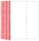 Oblique Red Gate Fold Invitation Style A (5 x 7) - 10/Pk
