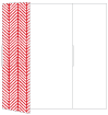 Oblique Red Gate Fold Invitation Style B (5 1/4 x 7 3/4)