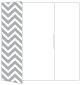 Chevron Pewter Gate Fold Invitation Style A (5 x 7) - 10/Pk