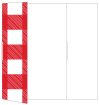 Gingham Red Gate Fold Invitation Style B (5 1/4 x 7 3/4)