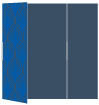 Glamour Navy Gate Fold Invitation Style B (5 1/4 x 7 3/4)