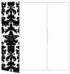 Victoria Black & White Gate Fold Invitation Style B (5 1/4 x 7 3/4)