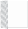 Zig Zag Grey Gate Fold Invitation Style B (5 1/4 x 7 3/4)