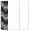 Zig Zag Black & White Gate Fold Invitation Style B (5 1/4 x 7 3/4) - 10/Pk