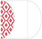 Rhombus Red Gate Fold Invitation Style C (5 1/4 x 7 1/4) - 10/Pk