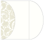 Paisley Silver Gate Fold Invitation Style C (5 1/4 x 7 1/4) - 10/Pk