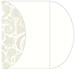 Paisley Silver Gate Fold Invitation Style C (5 1/4 x 7 1/4) - 10/Pk
