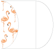 Flamingo Gate Fold Invitation Style C (5 1/4 x 7 1/4)