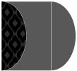 Indonesia Black Gate Fold Invitation Style C (5 1/4 x 7 1/4)