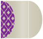 Indonesia Purple Gate Fold Invitation Style C (5 1/4 x 7 1/4) - 10/Pk