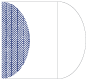 Oblique Sapphire Gate Fold Invitation Style C (5 1/4 x 7 1/4) - 10/Pk