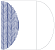 Oblique Sapphire Gate Fold Invitation Style C (5 1/4 x 7 1/4) - 10/Pk