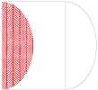Oblique Red Gate Fold Invitation Style C (5 1/4 x 7 1/4) - 10/Pk
