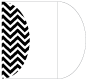 Chevron B&W Gate Fold Invitation Style C (5 1/4 x 7 1/4) - 10/Pk