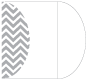 Chevron Pewter Gate Fold Invitation Style C (5 1/4 x 7 1/4) - 10/Pk