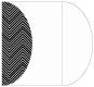 Zig Zag Black & White Gate Fold Invitation Style C (5 1/4 x 7 1/4) - 10/Pk