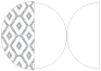 Rhombus Grey Round Gate Fold Invitation Style D (5 3/4 Diameter) - 10/Pk