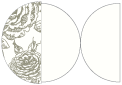 Rose Silver Round Gate Fold Invitation Style D (5 3/4 Diameter)