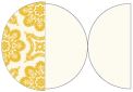 Morocco Yellow Round Gate Fold Invitation Style D (5 3/4 Diameter)