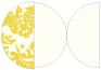 Renaissance Lime Round Gate Fold Invitation Style D (5 3/4 Diameter) - 10/Pk