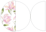 Magnolia SW Round Gate Fold Invitation Style D (5 3/4 Diameter) - 10/Pk