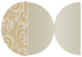 Nature Bronze Round Gate Fold Invitation Style D (5 3/4 Diameter) - 10/Pk