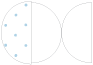 Polkadot Baby Blue Round Gate Fold Invitation Style D (5 3/4 Diameter) - 10/Pk
