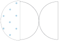 Polkadot Baby Blue Round Gate Fold Invitation Style D (5 3/4 Diameter)